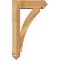 Ekena Millwork Thorton Arts and Crafts Rough Sawn Bracket w/ Offset Brace, Western Red Cedar, 6"W x 18"D x 30"H BKT0604X18X30THR03RWR - alternate 4